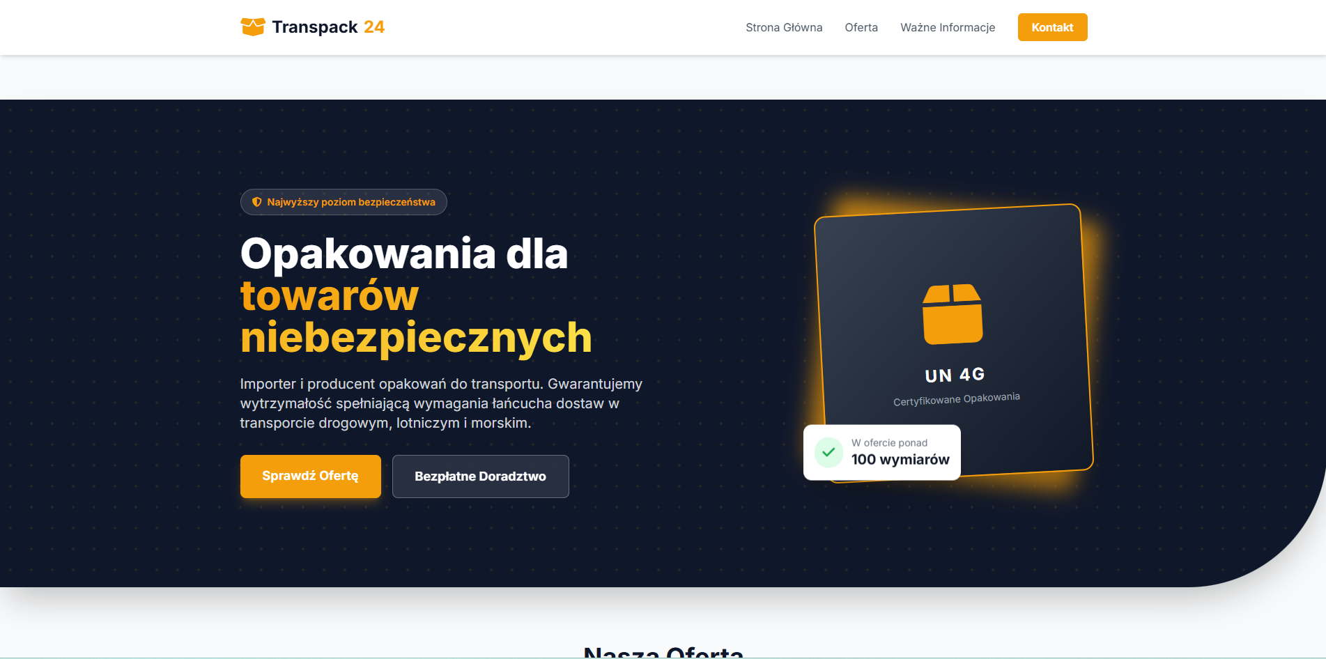 Logistics and Packaging Website